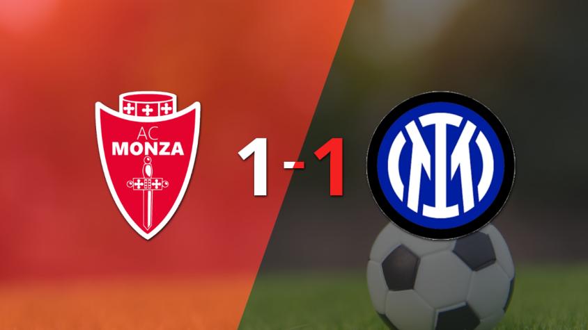 Inter logró un agónico empate ante Monza