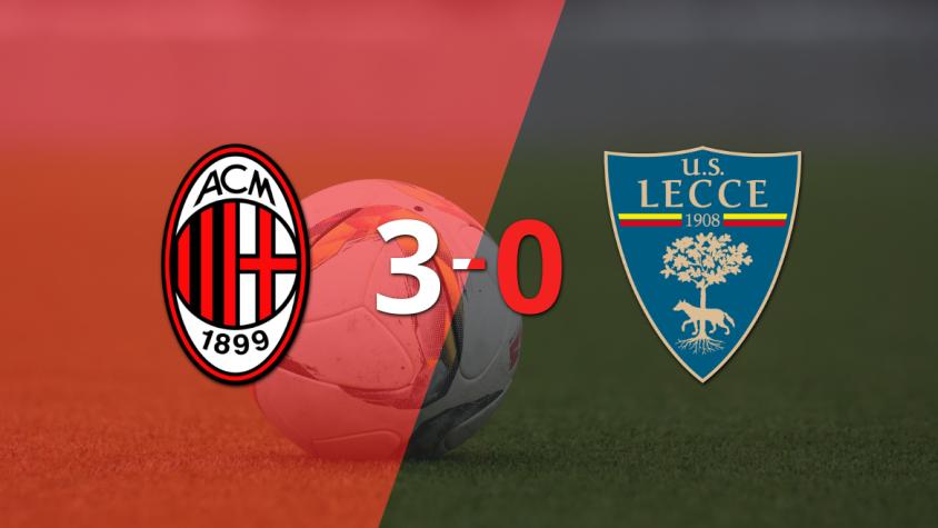 Lecce fue superado fácilmente y cayó 3-0 contra Milan