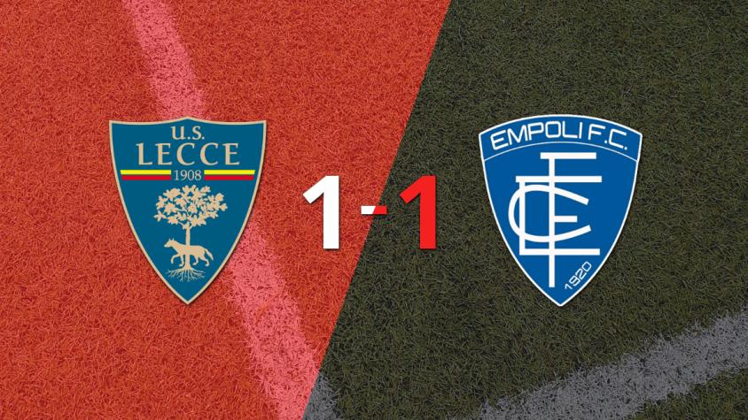 Lecce no pudo en casa ante Empoli y empataron 1-1