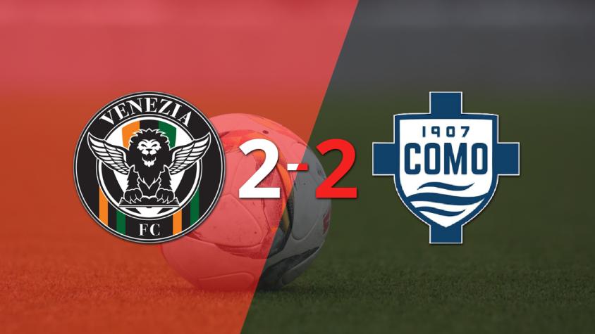 Venezia y Como 1907 igualaron por 2 en un vibrante partido