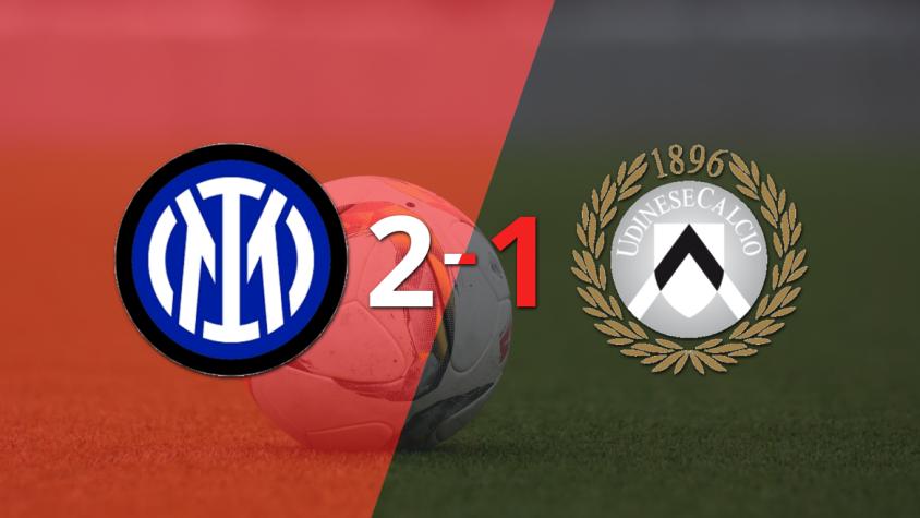 Udinese no pudo con Inter y perdió 2 a 1