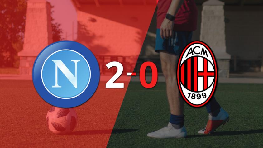 Con dos goles, Napoli se impuso a Milan en el estadio Diego Armando Maradona
