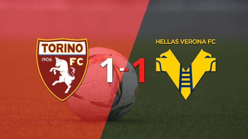 Reparto de puntos en el empate a uno entre Torino y Hellas Verona