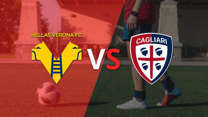 Cagliari busca mantener la ventaja ante Hellas Verona en la etapa complementaria