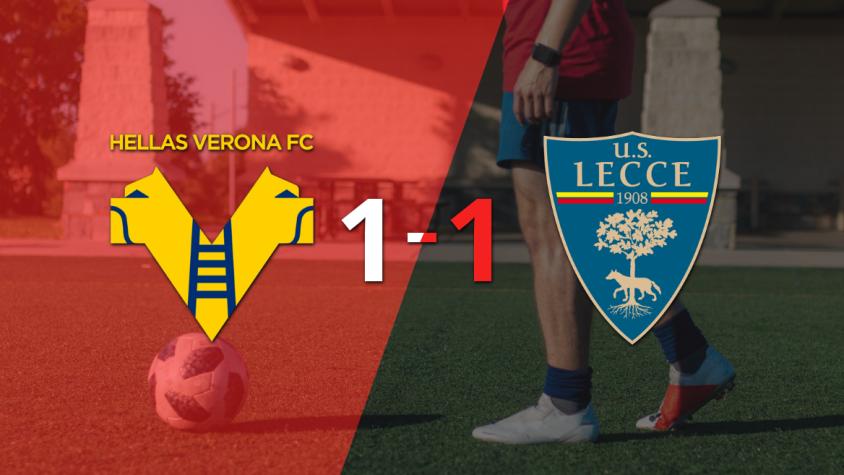Lecce empató 1-1 en su visita a Hellas Verona
