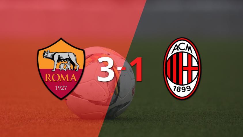 Roma fue más y venció por 3 a 1 a Milan