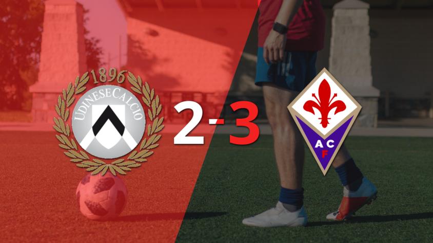 En un partido increíble, Fiorentina le ganó a Udinese por 3 a 2