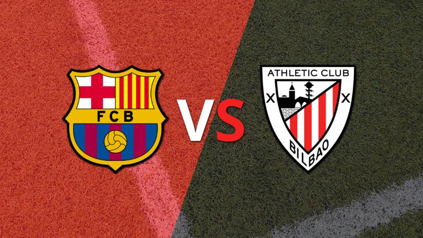 Se juega el segundo tiempo buscando el desempate entre Barcelona y Athletic Bilbao