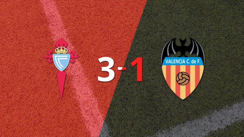 Celta le dio vuelta el partido a Valencia con un 3-1