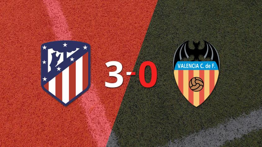 Atlético de Madrid liquidó con una goleada a Valencia por 3 a 0