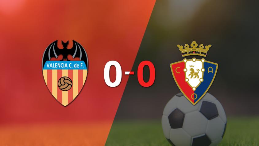 Valencia y Osasuna empataron sin goles