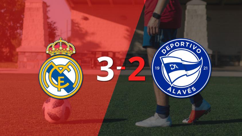 A puro gol, Real Madrid se quedó con la victoria frente a Alavés por 3 a 2