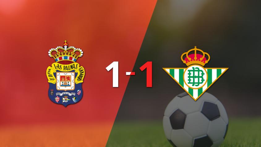 UD Las Palmas resolvió su juego de la fecha 7 con un empate 1-1 frente a Betis