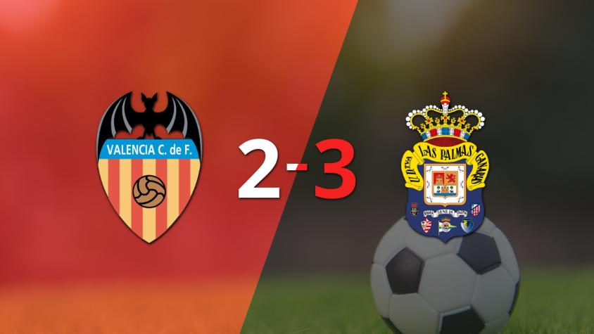 Triunfo de UD Las Palmas sobre Valencia por 3 a 2