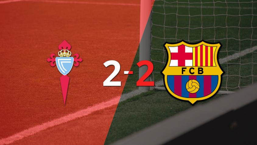 Celta empató 2-2 contra Barcelona sobre el final del partido