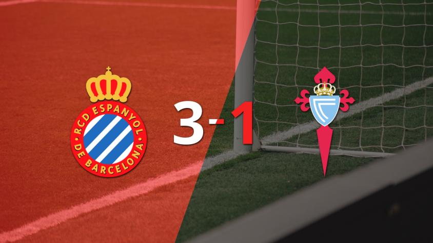 Espanyol logra una victoria de 3-1 sobre Celta