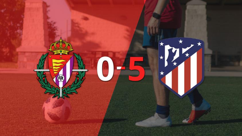 Atlético de Madrid aplastó a Valladolid con un 5 a 0