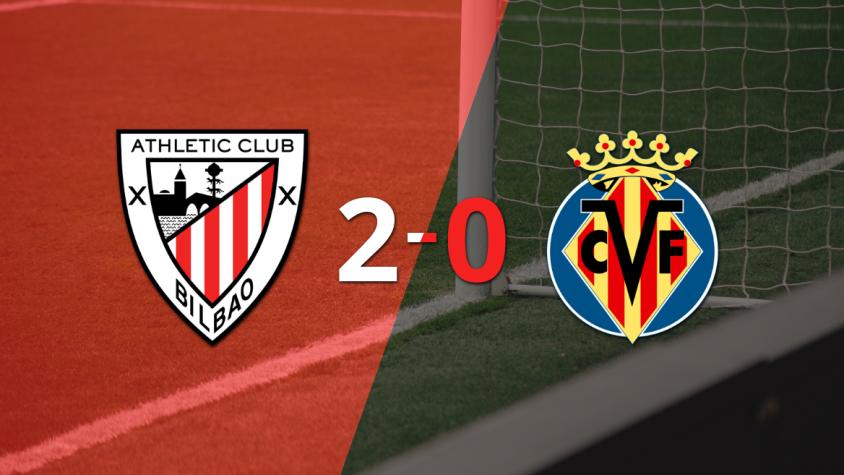 Athletic Bilbao le ganó como anfitrión a Villarreal por 2-0