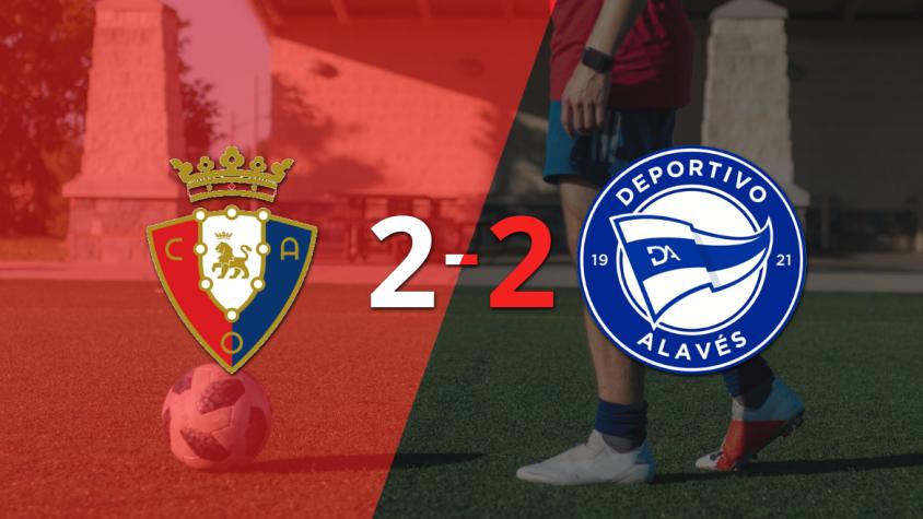 Alavés empató con Osasuna y Kike García anotó dos goles