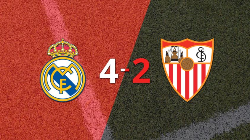 Real Madrid dio el golpe y le ganó a Sevilla por 4-2