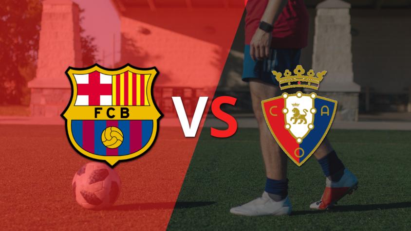 Victoria parcial deBarcelona sobre Osasuna en el Estadio Olímpico Lluís Companys