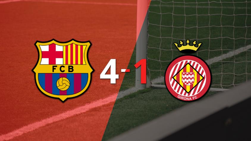 Girona cayó ante Barcelona con dos goles de Robert Lewandowski