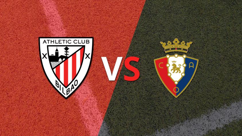 Athletic Bilbao y Osasuna llegan al segundo tiempo sin goles