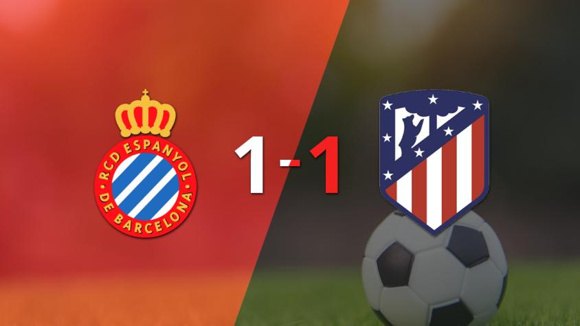 Espanyol resolvió su juego de la fecha 29 con un empate 1-1 frente a Atlético de Madrid