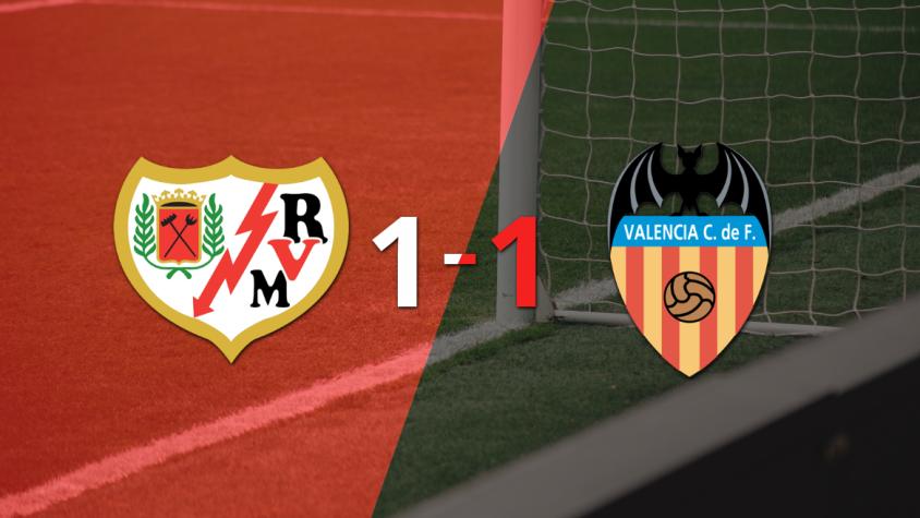Rayo Vallecano logró sacar el empate de local frente a Valencia