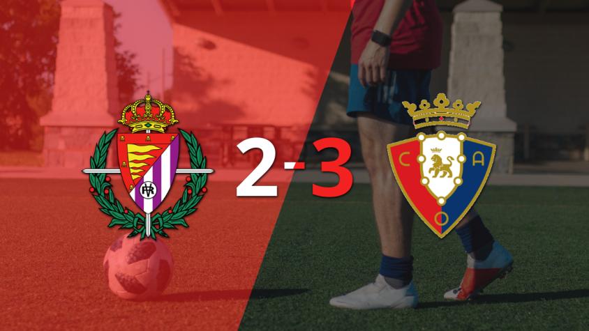 Con dos goles de Ante Budimir, Osasuna venció a Valladolid