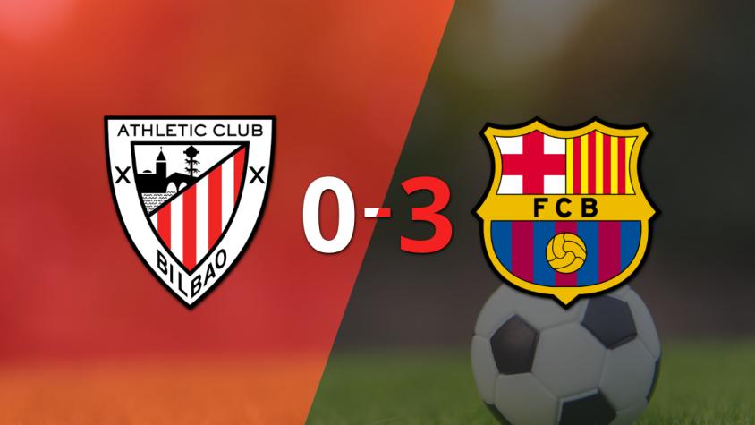 Doblete de Robert Lewandowski en la goleada de Barcelona frente a Athletic Bilbao