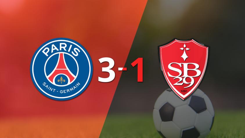 PSG voltea el marcador y triunfa 3 a 1 ante Stade Brestois