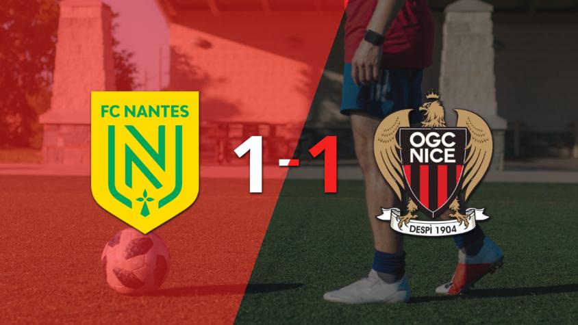 Nantes y Nice se reparten los puntos y empatan 1-1