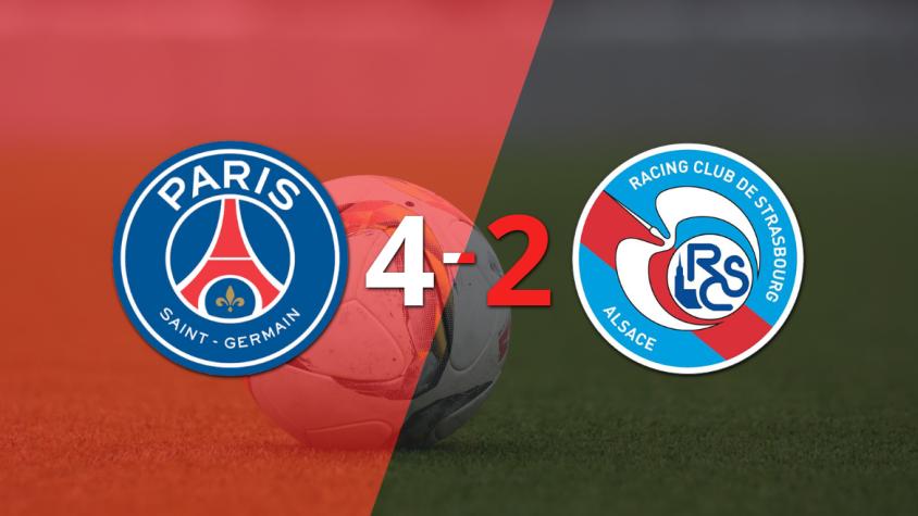 Gran triunfo de PSG por 4 a 2 frente a RC Strasbourg