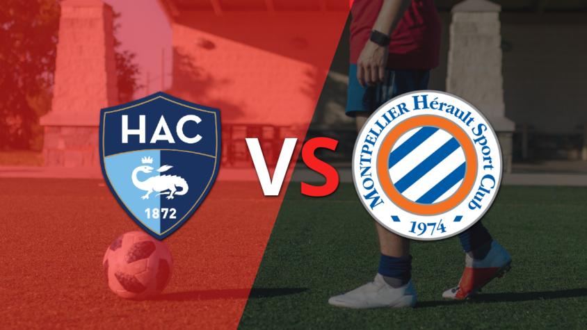 Le Havre AC y Montpellier comienzan el segundo tiempo sin goles