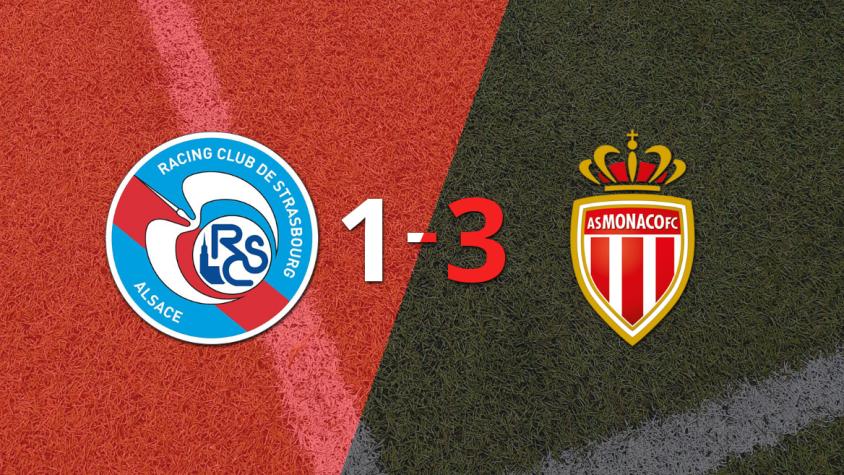 Mónaco le dio vuelta el partido a RC Strasbourg con un 3-1