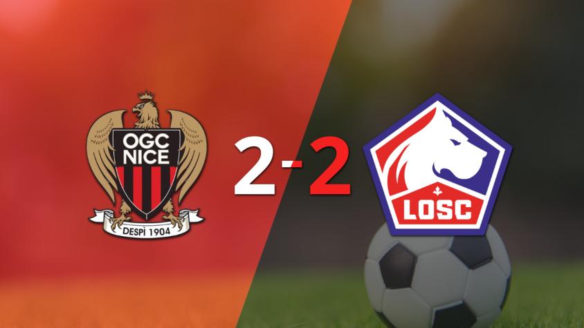 Nice logró un agónico empate ante Lille