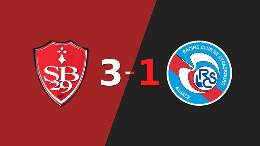 Stade Brestois paseó a RC Strasbourg y selló su triunfo 3 a 1