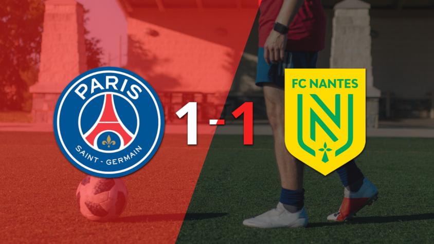 Nantes empató 1-1 en su visita a PSG