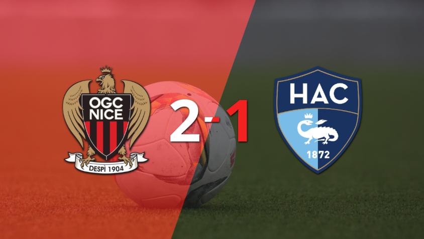 Le Havre AC no pudo con Nice y perdió 2 a 1 tras gol agónico