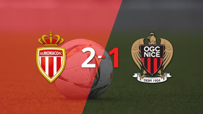 Mónaco supera por 2-1 a Nice tras dar vuelta el partido