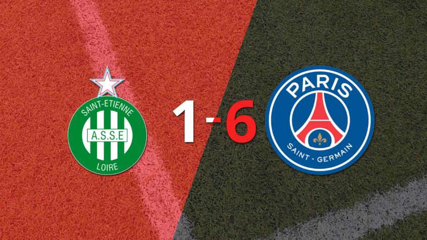 PSG volteó el marcador y goleó 6-1 a Saint Etienne