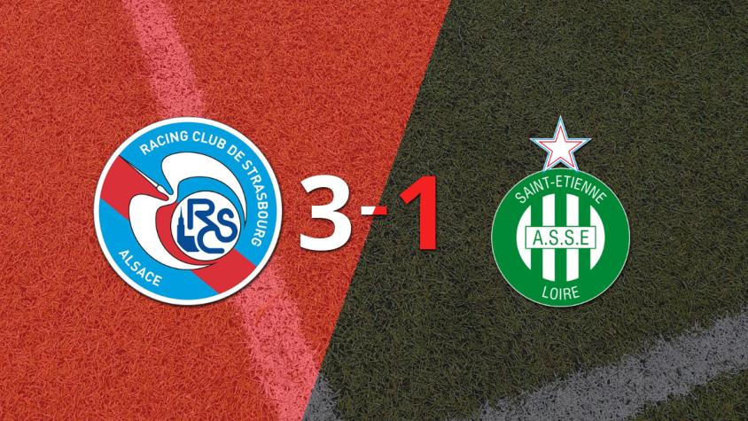 RC Strasbourg superó por 3-1 a Saint Etienne como local