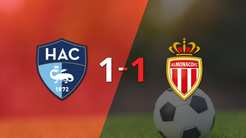 Le Havre AC resolvió su juego de la fecha 31 con un empate 1-1 frente a Mónaco