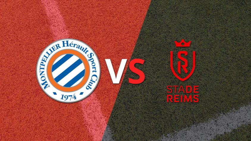El segundo tiempo comienza sin goles entre Montpellier y Stade de Reims