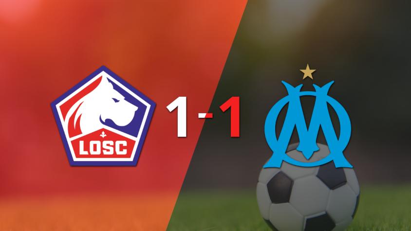 Lille resolvió su juego de la fecha 32 con un empate 1-1 frente a Olympique de Marsella