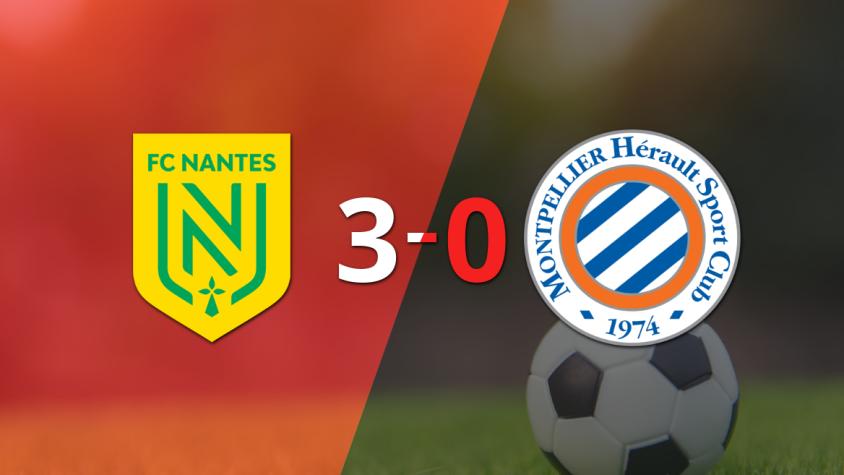 Nantes le pasó por encima 3-0 a Montpellier