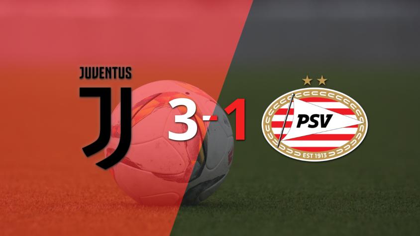 Sin muchas complicaciones, Juventus venció 3-1 a PSV