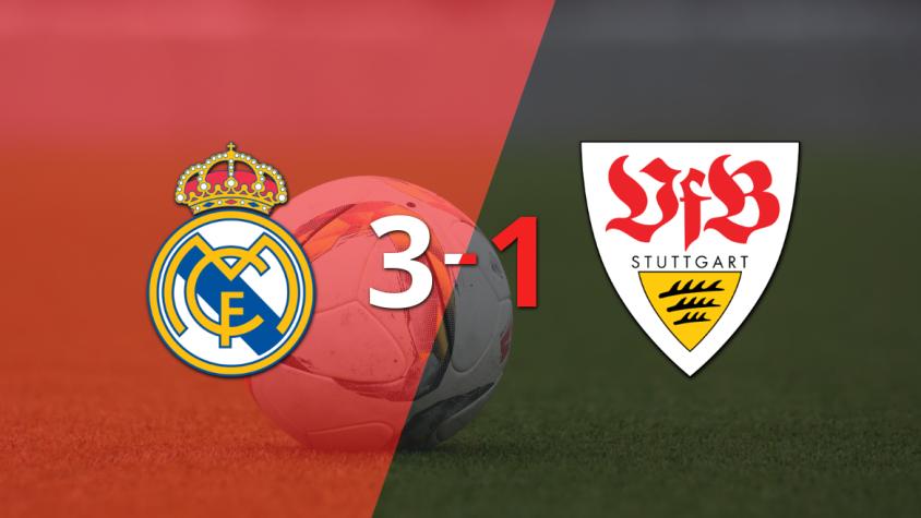 Real Madrid fue más y venció por 3 a 1 a Stuttgart