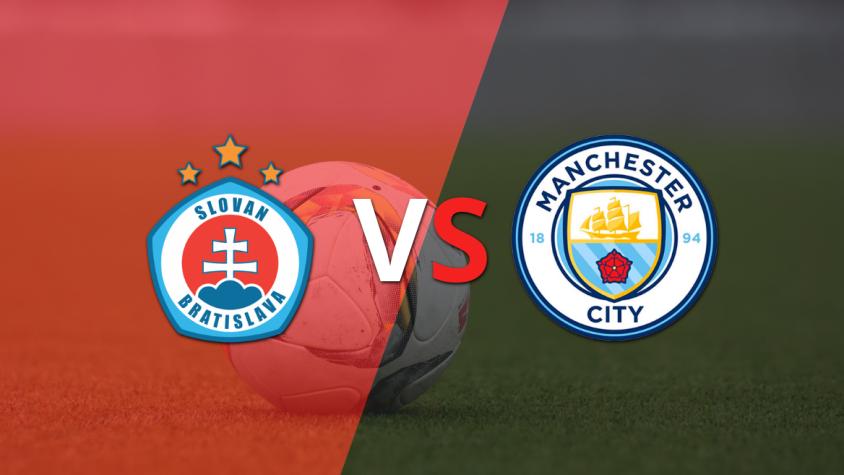 Manchester City golea a Slovan Bratislava en el estadio Tehelné Pole